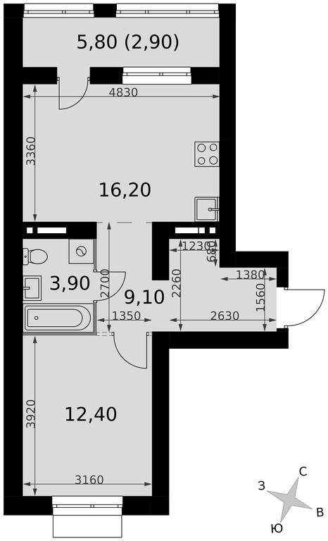 2-BD Apartment Sale, 44.5 sq. m. at Апрелевка, Naro-Fominskiy City District, Moscow Region, Russia #2 2-BD Apartment Sale, 44.5 sq. m. at Апрелевка, Naro-Fominskiy City District, Moscow Region, Russia #2