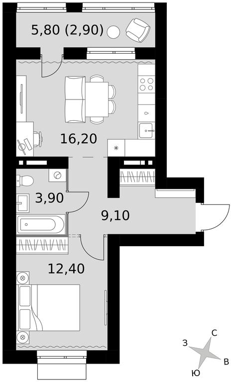 2-BD Apartment Sale, 44.5 sq. m. at Апрелевка, Naro-Fominskiy City District, Moscow Region, Russia #1 2-BD Apartment Sale, 44.5 sq. m. at Апрелевка, Naro-Fominskiy City District, Moscow Region, Russia #1
