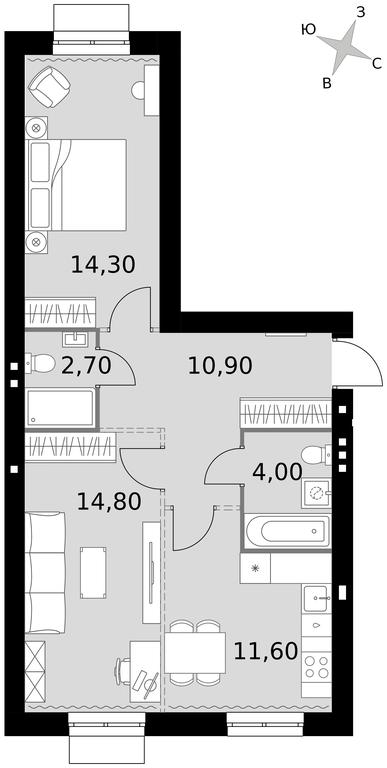2-BD Apartment Sale, 58.3 sq. m. at Апрелевка, Naro-Fominskiy City District, Moscow Region, Russia #1 2-BD Apartment Sale, 58.3 sq. m. at Апрелевка, Naro-Fominskiy City District, Moscow Region, Russia #1
