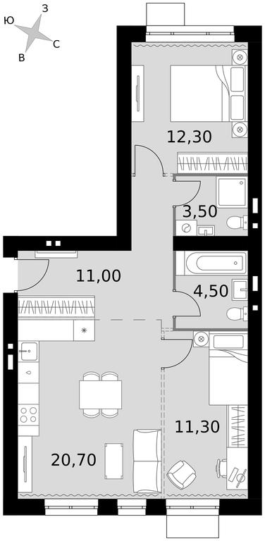 3-BD Apartment Sale, 63.3平方米 at Апрелевка, Naro-Fominskiy City District, Moscow Region, Russia #1 3-BD Apartment Sale, 63.3平方米 at Апрелевка, Naro-Fominskiy City District, Moscow Region, Russia #1