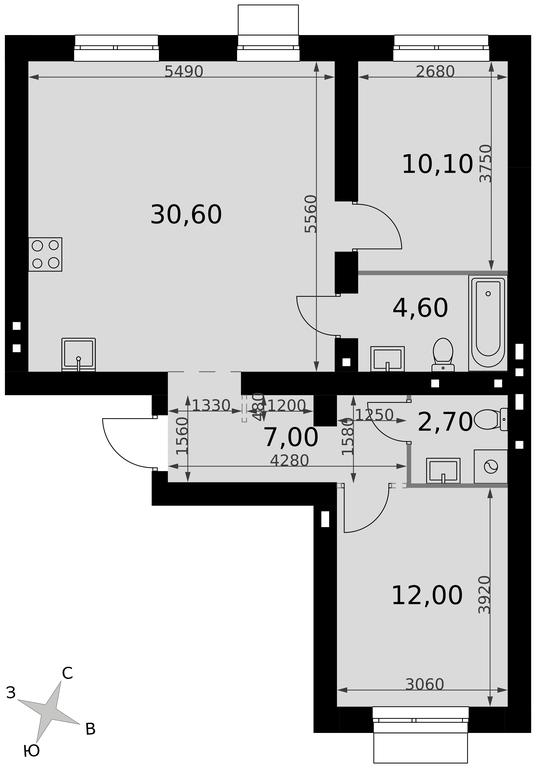 3-BD Apartment Sale, 67 sq. m. at Апрелевка, Naro-Fominskiy City District, Moscow Region, Russia #2