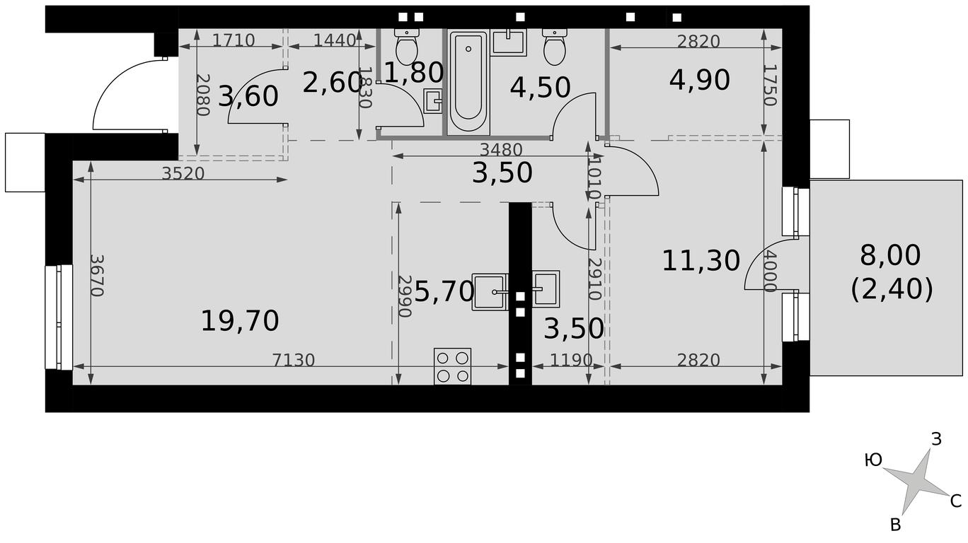 2-BD Apartment Sale, 63.5 sq. m. at Апрелевка, Naro-Fominskiy City District, Moscow Region, Russia #2 2-BD Apartment Sale, 63.5 sq. m. at Апрелевка, Naro-Fominskiy City District, Moscow Region, Russia #2