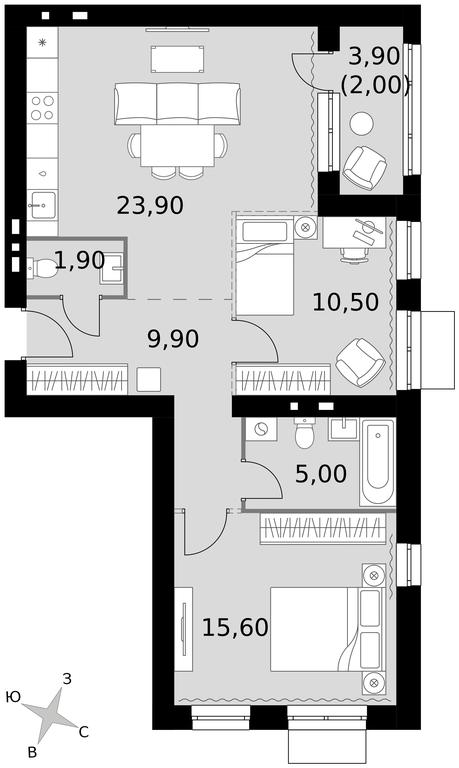 3-BD Apartment Sale, 68.8平方米 at Апрелевка, Naro-Fominskiy City District, Moscow Region, Russia #1 3-BD Apartment Sale, 68.8平方米 at Апрелевка, Naro-Fominskiy City District, Moscow Region, Russia #1
