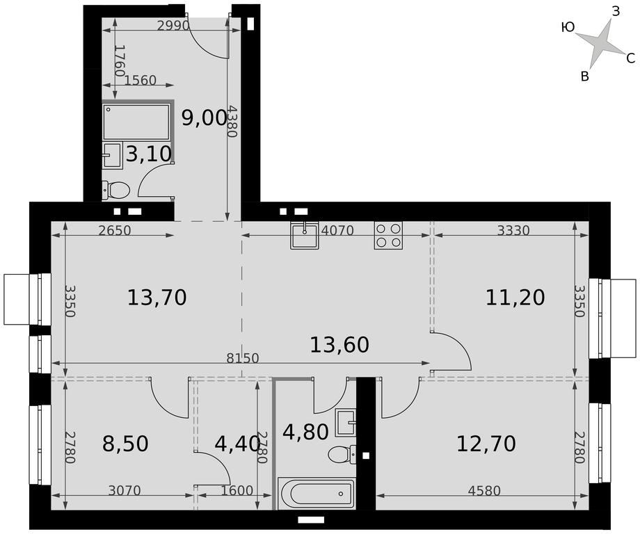4-BD Apartment Sale, 81平方米 at Апрелевка, Naro-Fominskiy City District, Moscow Region, Russia #2 4-BD Apartment Sale, 81平方米 at Апрелевка, Naro-Fominskiy City District, Moscow Region, Russia #2