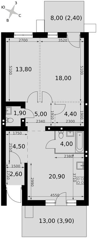 3-BD Apartment Sale, 81.4 sq. m. at Апрелевка, Naro-Fominskiy City District, Moscow Region, Russia #2