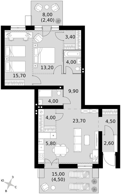 3-BD Apartment Sale, 97.7 sq. m. at Апрелевка, Naro-Fominskiy City District, Moscow Region, Russia #1 3-BD Apartment Sale, 97.7 sq. m. at Апрелевка, Naro-Fominskiy City District, Moscow Region, Russia #1