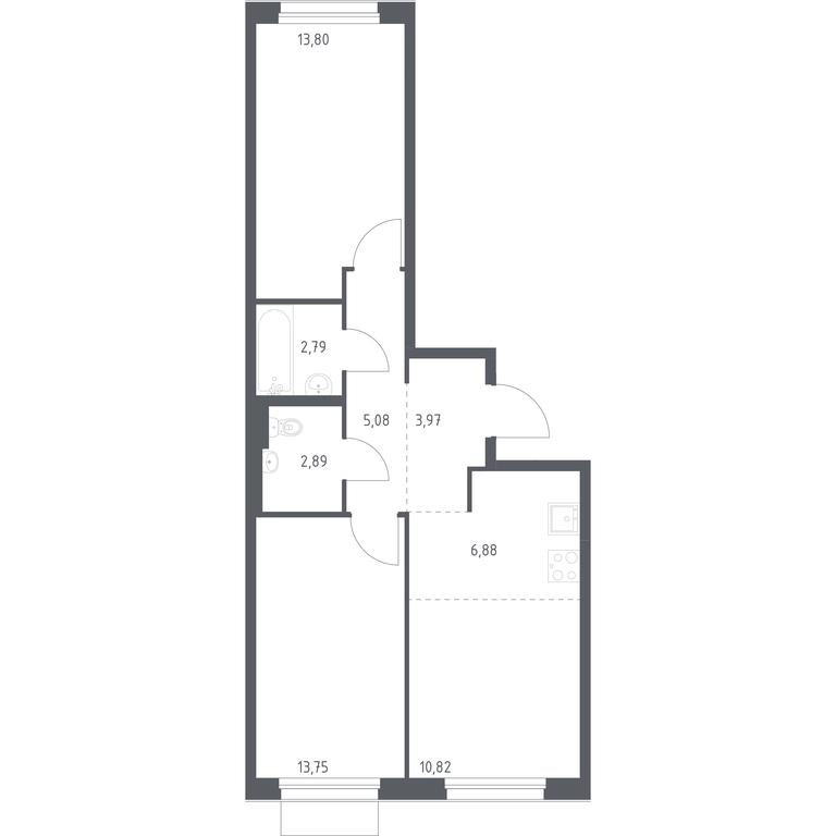 1-BD Apartment Sale, 59.98平方米 at Novoe Vnukovo, kvartal № 38, Kokoshkino Settlement, Moscow, Russia #1 1-BD Apartment Sale, 59.98平方米 at Novoe Vnukovo, kvartal № 38, Kokoshkino Settlement, Moscow, Russia #1