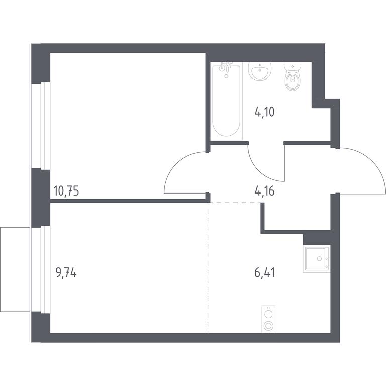Продажа квартиры, 35,16 м² в ЖК «Новое Внуково», квартал № 38, поселение Кокошкино, Москва, Россия #1