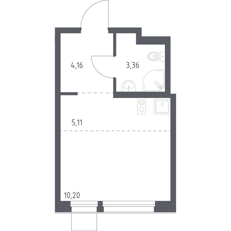 Apartment Sale, 22.83平方米 at Novoe Vnukovo, kvartal № 38, Kokoshkino Settlement, Moscow, Russia #1 Apartment Sale, 22.83平方米 at Novoe Vnukovo, kvartal № 38, Kokoshkino Settlement, Moscow, Russia #1