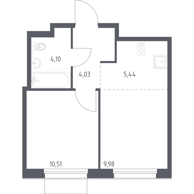 Apartment Sale, 34.06平方米 at Novoe Vnukovo, kvartal № 38, Kokoshkino Settlement, Moscow, Russia #1 Apartment Sale, 34.06平方米 at Novoe Vnukovo, kvartal № 38, Kokoshkino Settlement, Moscow, Russia #1