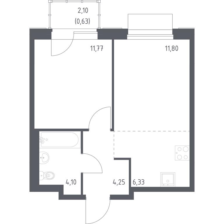 Продажа квартиры, 38,88 м² в ЖК «Новое Внуково», квартал № 38, поселение Кокошкино, Москва, Россия #1