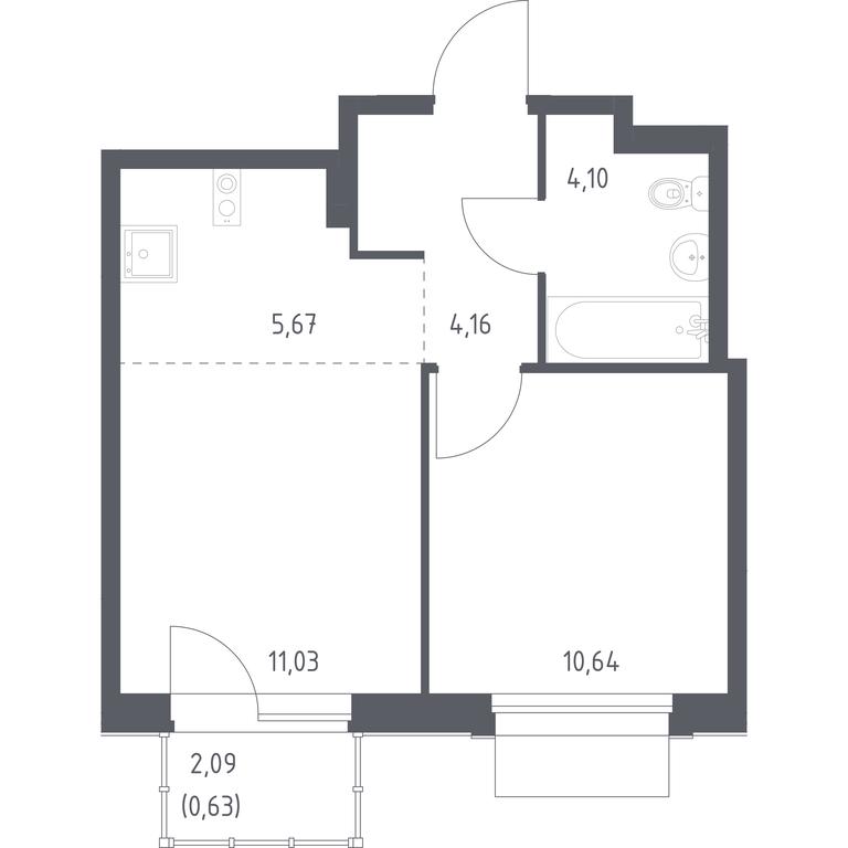 Apartment Sale, 36.23 sq. m. at Novoe Vnukovo, kvartal № 38, Kokoshkino Settlement, Moscow, Russia #1 Apartment Sale, 36.23 sq. m. at Novoe Vnukovo, kvartal № 38, Kokoshkino Settlement, Moscow, Russia #1