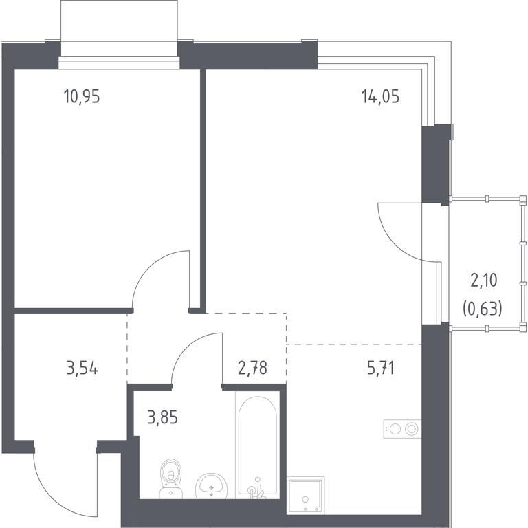 Apartment Sale, 41.51平方米 at Novoe Vnukovo, kvartal № 38, Kokoshkino Settlement, Moscow, Russia #1 Apartment Sale, 41.51平方米 at Novoe Vnukovo, kvartal № 38, Kokoshkino Settlement, Moscow, Russia #1