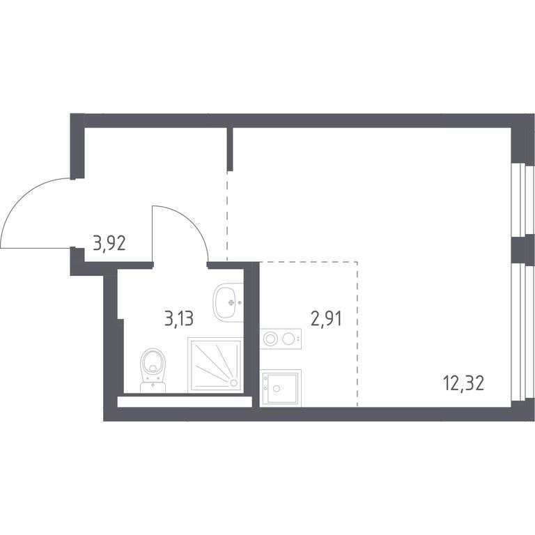 Apartment Sale, 22.28 sq. m. at Novoe Vnukovo, kvartal № 38, Kokoshkino Settlement, Moscow, Russia #1