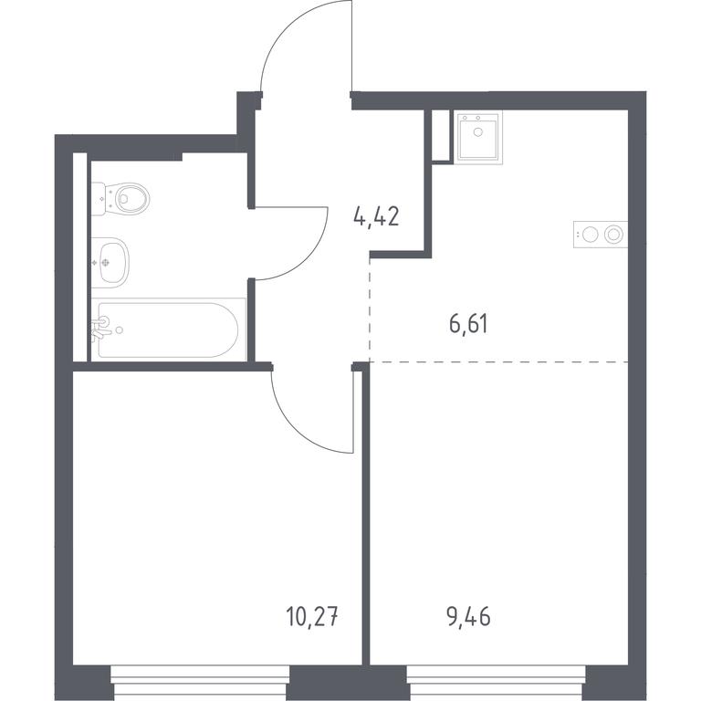 Apartment Sale, 34.63 sq. m. at Novoe Vnukovo, kvartal № 38, Kokoshkino Settlement, Moscow, Russia #1 Apartment Sale, 34.63 sq. m. at Novoe Vnukovo, kvartal № 38, Kokoshkino Settlement, Moscow, Russia #1