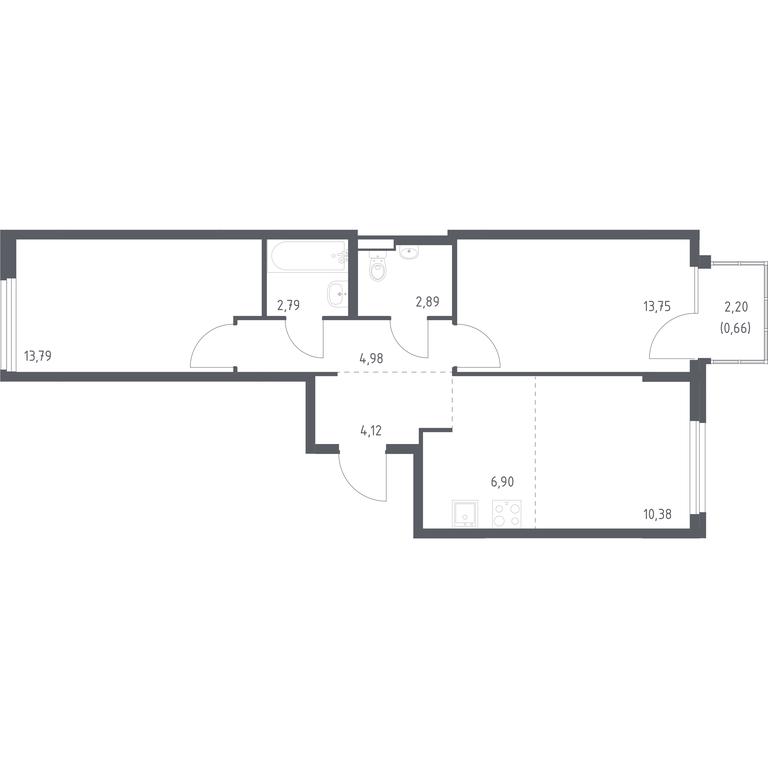 1-BD Apartment Sale, 60.26 sq. m. at Novoe Vnukovo, kvartal № 38, Kokoshkino Settlement, Moscow, Russia #1 1-BD Apartment Sale, 60.26 sq. m. at Novoe Vnukovo, kvartal № 38, Kokoshkino Settlement, Moscow, Russia #1