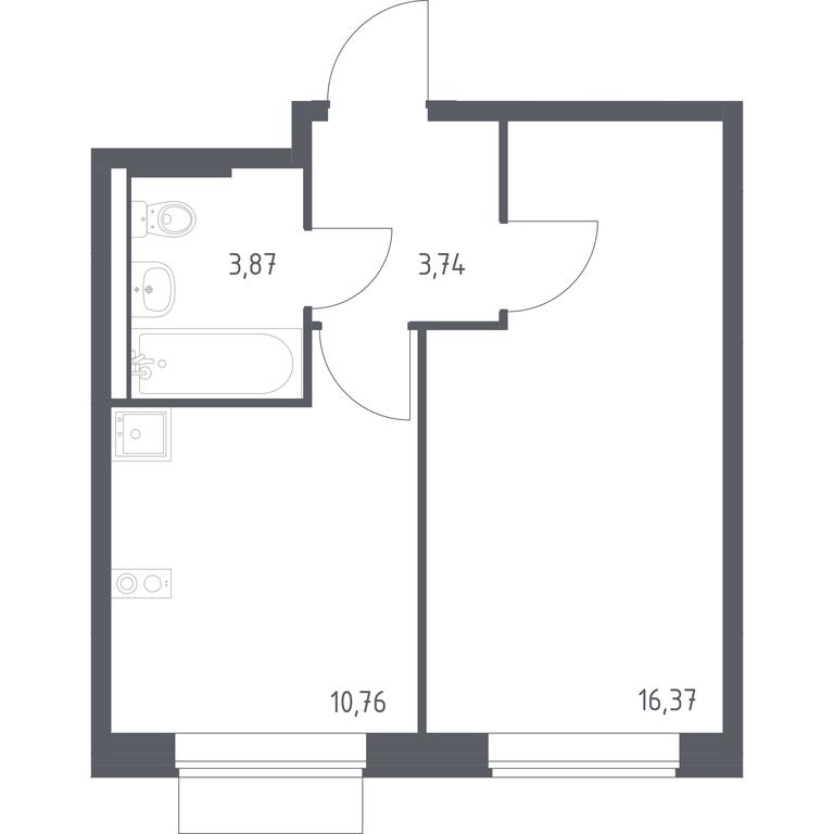 Apartment Sale, 34.74平方米 at Novoe Vnukovo, kvartal № 38, Kokoshkino Settlement, Moscow, Russia #1 Apartment Sale, 34.74平方米 at Novoe Vnukovo, kvartal № 38, Kokoshkino Settlement, Moscow, Russia #1