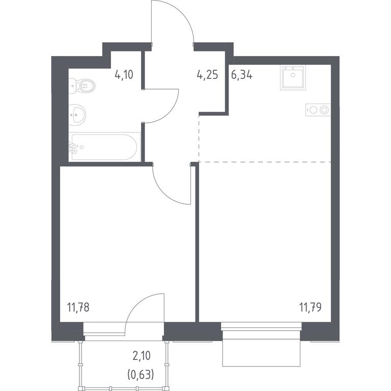 Apartment Sale, 38.89平方米 at Novoe Vnukovo, kvartal № 38, Kokoshkino Settlement, Moscow, Russia #1 Apartment Sale, 38.89平方米 at Novoe Vnukovo, kvartal № 38, Kokoshkino Settlement, Moscow, Russia #1