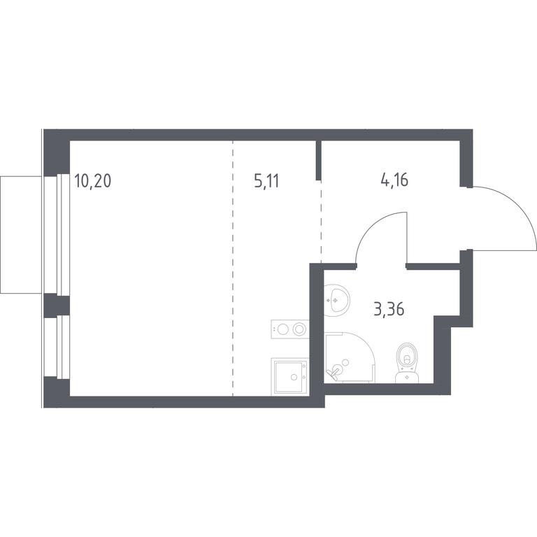 Apartment Sale, 22.83平方米 at Novoe Vnukovo, kvartal № 38, Kokoshkino Settlement, Moscow, Russia #1 Apartment Sale, 22.83平方米 at Novoe Vnukovo, kvartal № 38, Kokoshkino Settlement, Moscow, Russia #1