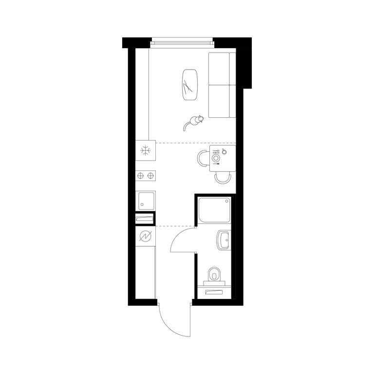 Apartment Sale, 20.7 sq. m. at Businovskiy Park, Izhorskaya Street, 6с5, Moscow, Russia #1