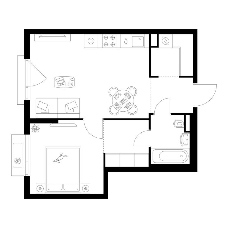 1-BD Apartment Sale, 43.01平方米 at Ilinskie Luga, Zapovednaya Street, 1, posyolok Ilyinskoye-Usovo, Krasnogorsk City District, Moscow Region, Russia #1 1-BD Apartment Sale, 43.01平方米 at Ilinskie Luga, Zapovednaya Street, 1, posyolok Ilyinskoye-Usovo, Krasnogorsk City District, Moscow Region, Russia #1
