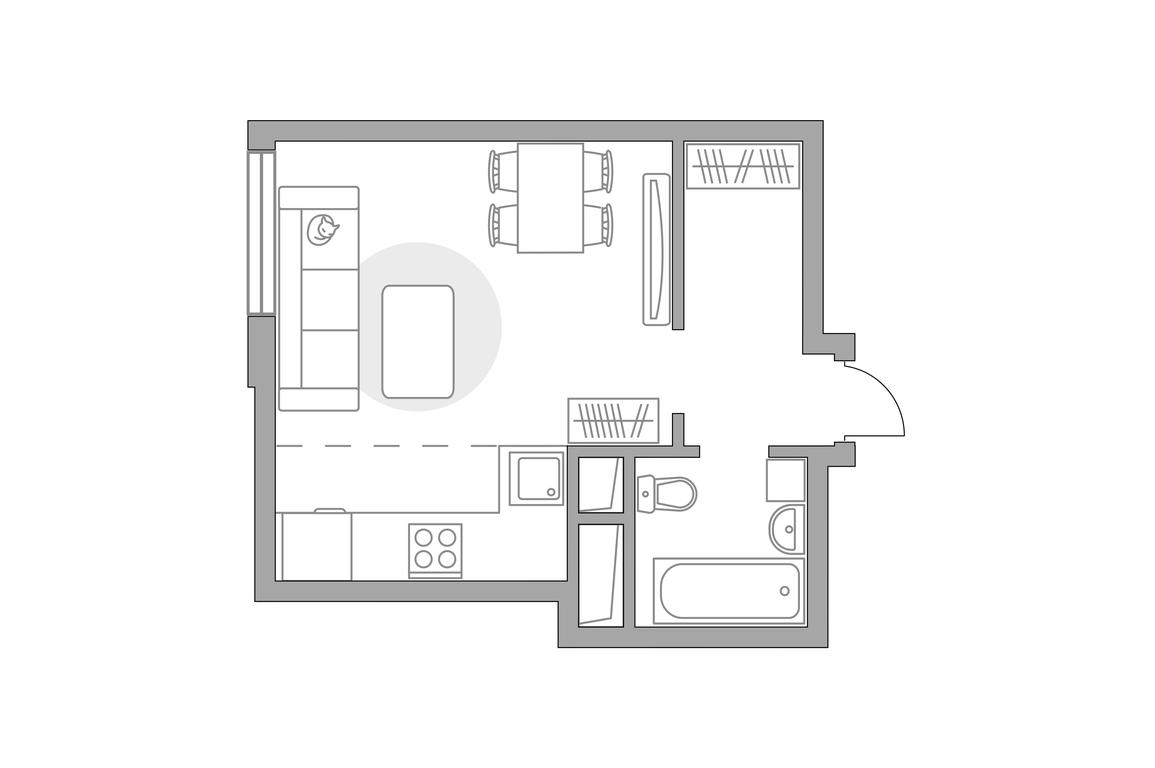 Apartment Sale, 26.28 sq. m. at Ilinois, Ilyinskiy Blind Alley, 1с1, Krasnogorsk, Moscow Region, Russia #1