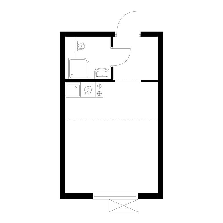 Apartment Sale, 21.8平方米 at Ilinskie Luga, Zapovednaya Street, 1, posyolok Ilyinskoye-Usovo, Krasnogorsk City District, Moscow Region, Russia #1