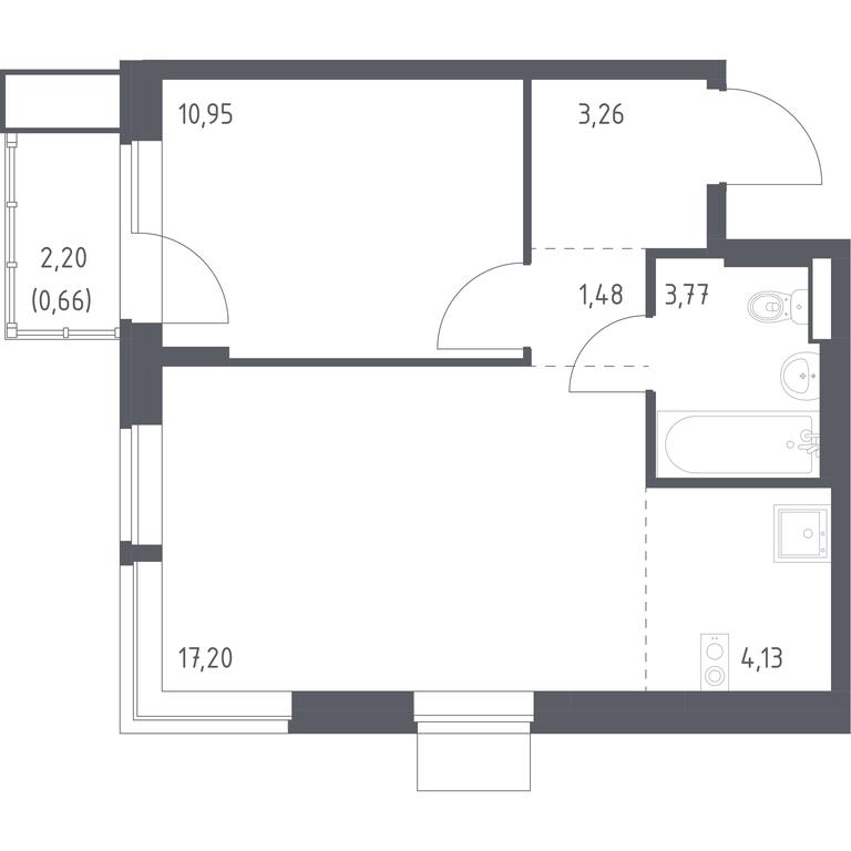 Apartment Sale, 41.45平方米 at Kvartal Aviatorov, ulitsa Koldunova, Aviatorov Microdistrict, Balashikha, Moscow Region, Russia #1 Apartment Sale, 41.45平方米 at Kvartal Aviatorov, ulitsa Koldunova, Aviatorov Microdistrict, Balashikha, Moscow Region, Russia #1