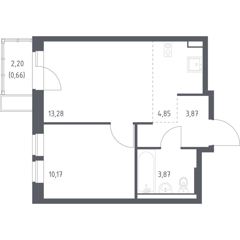 Apartment Sale, 36.7 sq. m. at Kvartal Aviatorov, ulitsa Koldunova, Aviatorov Microdistrict, Balashikha, Moscow Region, Russia #1 Apartment Sale, 36.7 sq. m. at Kvartal Aviatorov, ulitsa Koldunova, Aviatorov Microdistrict, Balashikha, Moscow Region, Russia #1