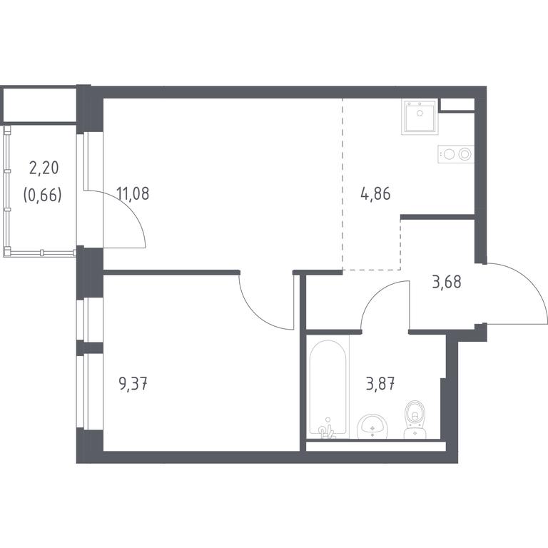 Apartment Sale, 33.52平方米 at Kvartal Aviatorov, ulitsa Koldunova, Aviatorov Microdistrict, Balashikha, Moscow Region, Russia #1 Apartment Sale, 33.52平方米 at Kvartal Aviatorov, ulitsa Koldunova, Aviatorov Microdistrict, Balashikha, Moscow Region, Russia #1