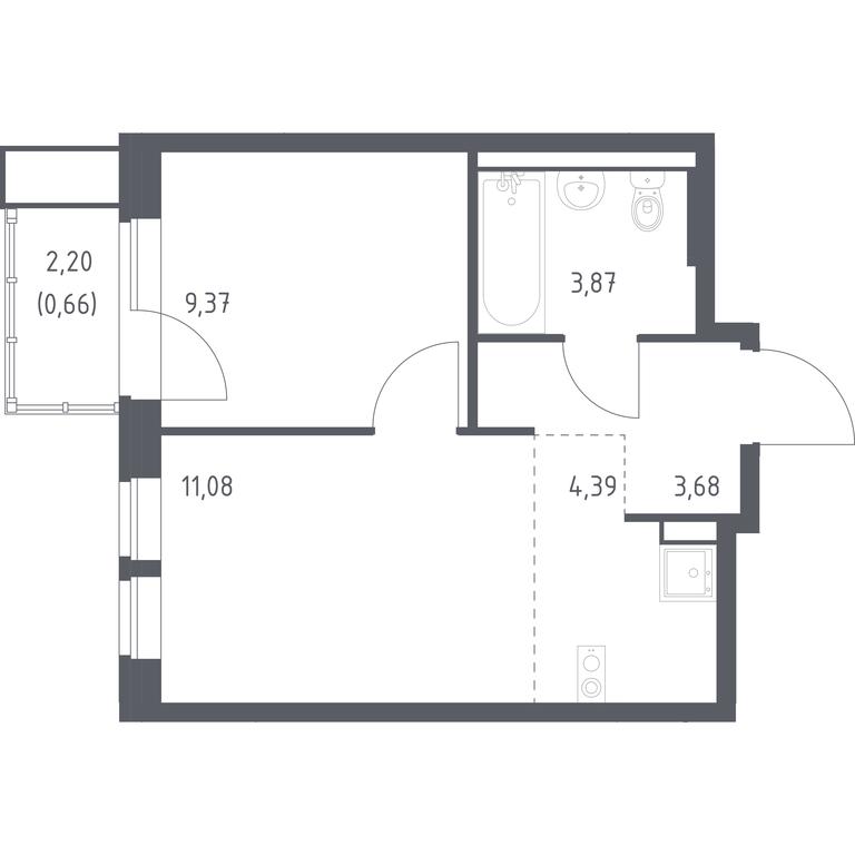 Apartment Sale, 33.05平方米 at Kvartal Aviatorov, ulitsa Koldunova, Aviatorov Microdistrict, Balashikha, Moscow Region, Russia #1 Apartment Sale, 33.05平方米 at Kvartal Aviatorov, ulitsa Koldunova, Aviatorov Microdistrict, Balashikha, Moscow Region, Russia #1