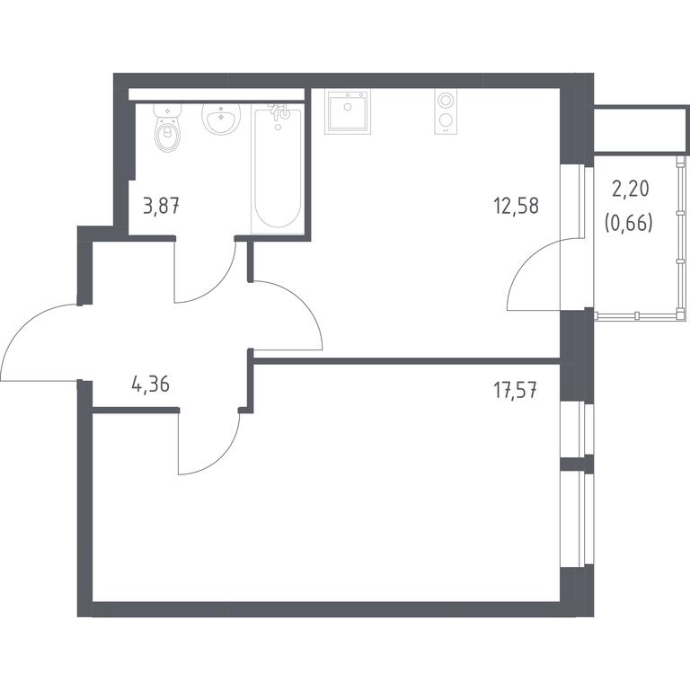 Apartment Sale, 39.04平方米 at Kvartal Aviatorov, ulitsa Koldunova, Aviatorov Microdistrict, Balashikha, Moscow Region, Russia #1 Apartment Sale, 39.04平方米 at Kvartal Aviatorov, ulitsa Koldunova, Aviatorov Microdistrict, Balashikha, Moscow Region, Russia #1