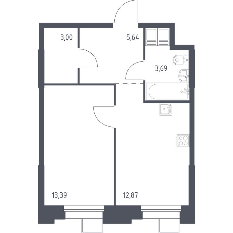 Apartment Sale, 38.73 sq. m. at Troparevo Park, Kiyevskoye shosse, 21-y kilometr, 3с4, Mosrentgen Settlement, Moscow, Russia #1 Apartment Sale, 38.73 sq. m. at Troparevo Park, Kiyevskoye shosse, 21-y kilometr, 3с4, Mosrentgen Settlement, Moscow, Russia #1