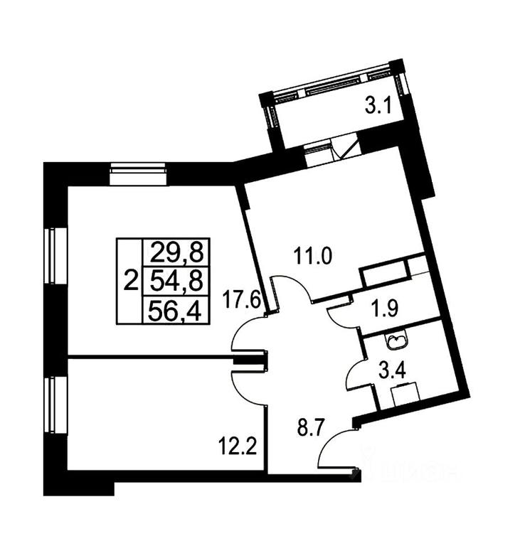 1-BD Apartment Sale, 54.7 sq. m. at Laykovo, zhiloy kompleks Gorod-sobytiye Laykovo, selo Laykovo, Odintsovskiy Urban District, Moscow Region, Russia #1 1-BD Apartment Sale, 54.7 sq. m. at Laykovo, zhiloy kompleks Gorod-sobytiye Laykovo, selo Laykovo, Odintsovskiy Urban District, Moscow Region, Russia #1