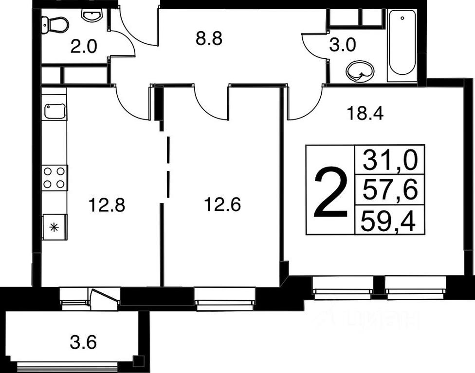 1-BD Apartment Sale, 58.7 sq. m. at Laykovo, zhiloy kompleks Gorod-sobytiye Laykovo, selo Laykovo, Odintsovskiy Urban District, Moscow Region, Russia #1 1-BD Apartment Sale, 58.7 sq. m. at Laykovo, zhiloy kompleks Gorod-sobytiye Laykovo, selo Laykovo, Odintsovskiy Urban District, Moscow Region, Russia #1
