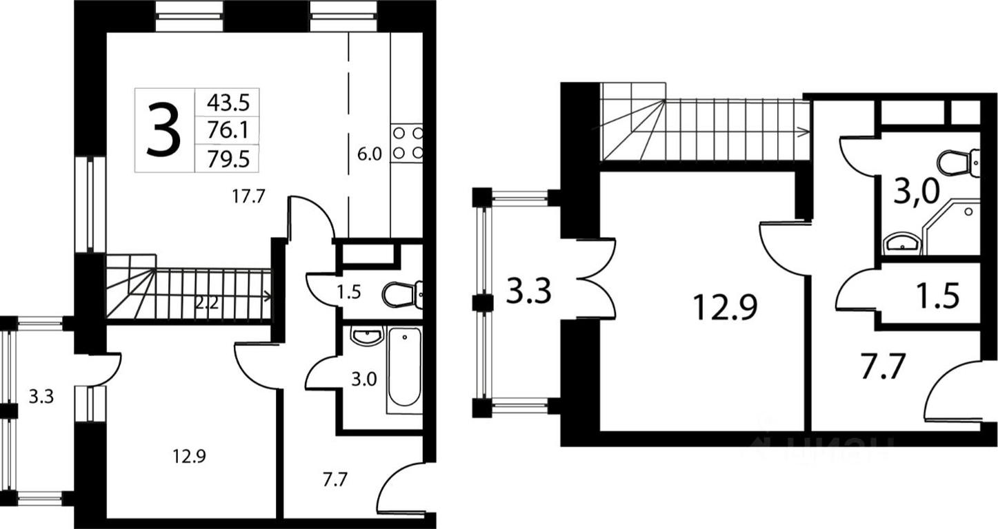 2-BD Apartment Sale, 66.1 sq. m. at Laykovo, zhiloy kompleks Gorod-sobytiye Laykovo, selo Laykovo, Odintsovskiy Urban District, Moscow Region, Russia #1 2-BD Apartment Sale, 66.1 sq. m. at Laykovo, zhiloy kompleks Gorod-sobytiye Laykovo, selo Laykovo, Odintsovskiy Urban District, Moscow Region, Russia #1
