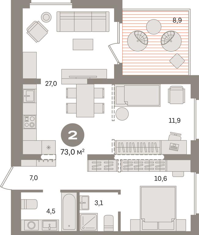 2-BD Apartment Sale, 73平方米 at Pervy kvartal, Kalinovaya ulitsa, derevnya Sapronovo, Leninskiy City District, Moscow Region, Russia #1 2-BD Apartment Sale, 73平方米 at Pervy kvartal, Kalinovaya ulitsa, derevnya Sapronovo, Leninskiy City District, Moscow Region, Russia #1
