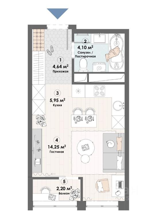 Apartment Sale, 31.14 sq. m. at Triumf, Nadsonovskaya ulitsa, Pushkino, Moscow Region, Russia #1