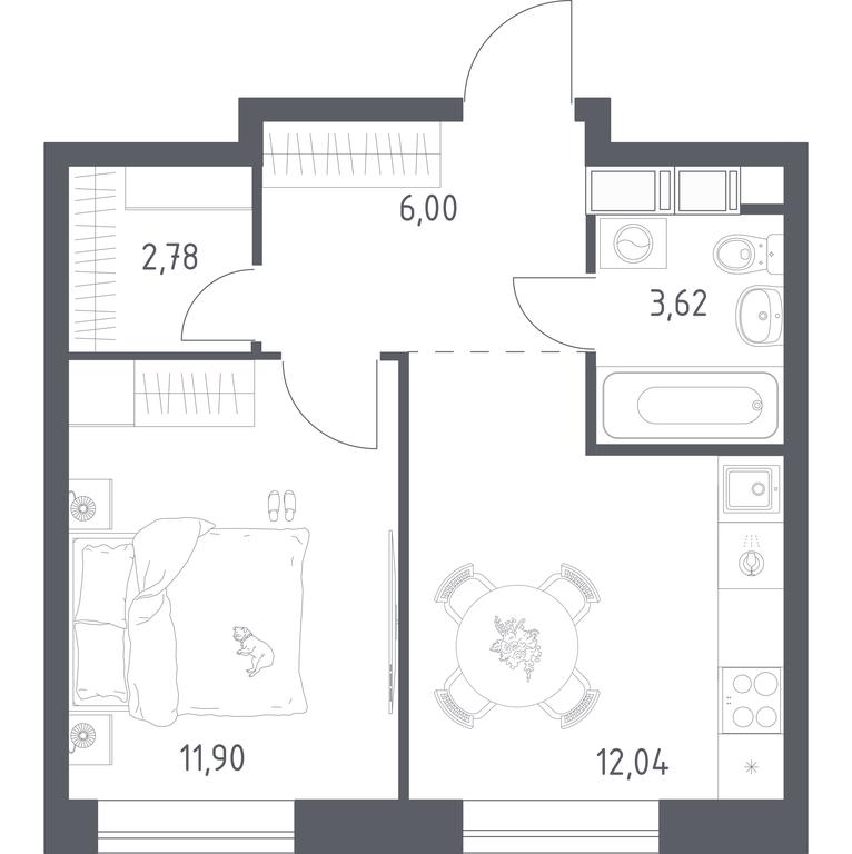 Apartment Sale, 36.34平方米 at Tsvetochnye Poliany, kvartal № 23, Filimonkovskoye Municipal Formation, Moscow, Russia #1 Apartment Sale, 36.34平方米 at Tsvetochnye Poliany, kvartal № 23, Filimonkovskoye Municipal Formation, Moscow, Russia #1
