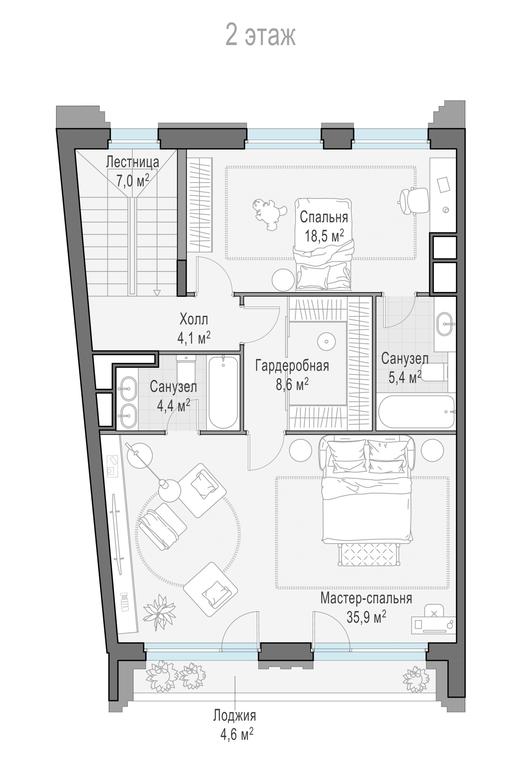 2-BD Apartment Sale, 162.2 sq. m. at Foriver, Simonovskaya Embankment, 3к1, Moscow, Russia #1 2-BD Apartment Sale, 162.2 sq. m. at Foriver, Simonovskaya Embankment, 3к1, Moscow, Russia #1