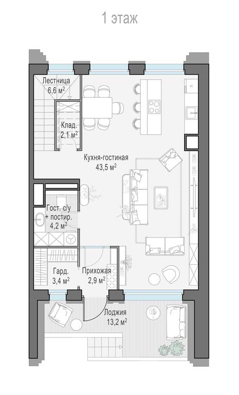 2-BD Apartment Sale, 143.5 sq. m. at Foriver, Simonovskaya Embankment, 3к1, Moscow, Russia #1 2-BD Apartment Sale, 143.5 sq. m. at Foriver, Simonovskaya Embankment, 3к1, Moscow, Russia #1