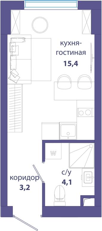 Apartment Sale, 22.7平方米 at Sobytie, Lobachevskogo Street, 124к3, Moscow, Russia #1 Apartment Sale, 22.7平方米 at Sobytie, Lobachevskogo Street, 124к3, Moscow, Russia #1