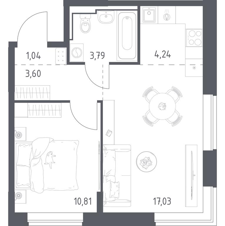 Apartment Sale, 40.51 sq. m. at Pribrezhnyi Park, Pribrezhniy Park Residential Complex, Village of Yam, Domodedovo City District, Moscow Region, Russia #1 Apartment Sale, 40.51 sq. m. at Pribrezhnyi Park, Pribrezhniy Park Residential Complex, Village of Yam, Domodedovo City District, Moscow Region, Russia #1