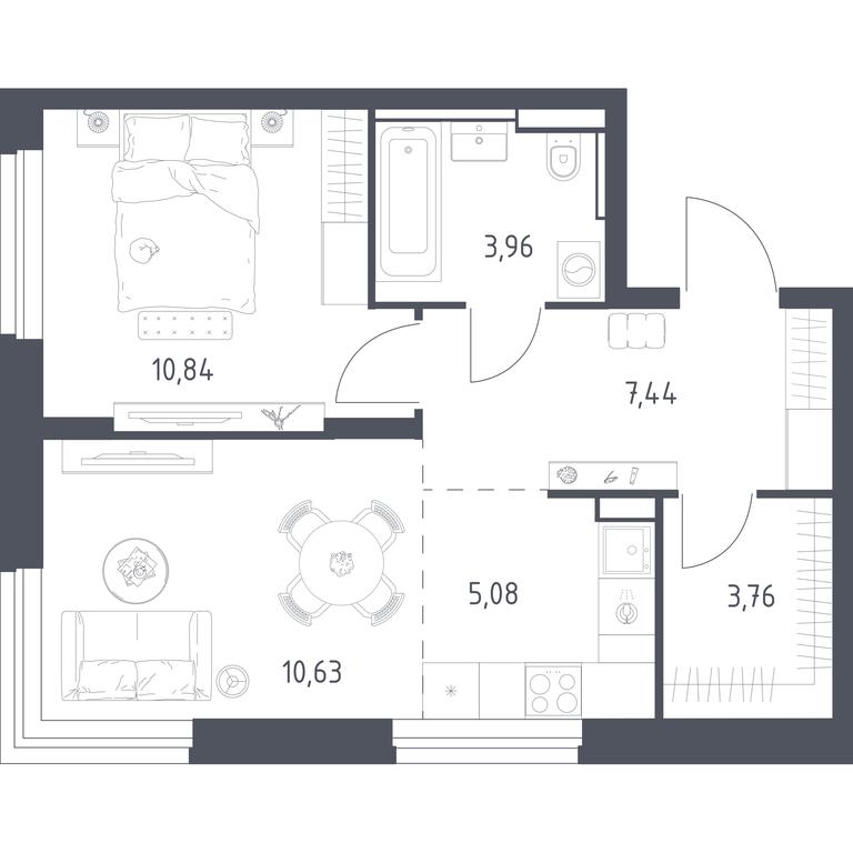 Apartment Sale, 41.71 sq. m. at Kvartal Strogino, zhiloy kompleks Kvartal Strogino, Krasnogorsk, Moscow Region, Russia #1 Apartment Sale, 41.71 sq. m. at Kvartal Strogino, zhiloy kompleks Kvartal Strogino, Krasnogorsk, Moscow Region, Russia #1