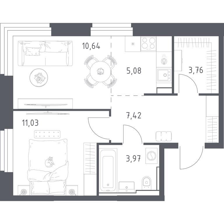 Apartment Sale, 41.9 sq. m. at Kvartal Strogino, zhiloy kompleks Kvartal Strogino, Krasnogorsk, Moscow Region, Russia #1 Apartment Sale, 41.9 sq. m. at Kvartal Strogino, zhiloy kompleks Kvartal Strogino, Krasnogorsk, Moscow Region, Russia #1