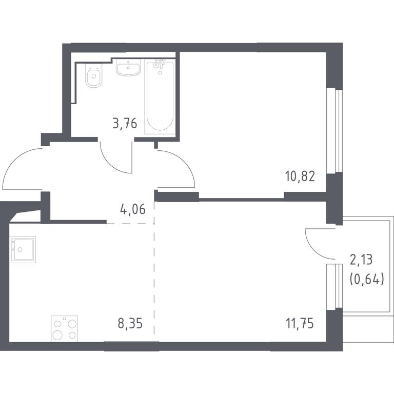 Apartment Sale, 39.38 sq. m. at Ostafevo, Ostafyevskoe Highway, 12к1, Ryazanovskoe Settlement, Moscow, Russia #1