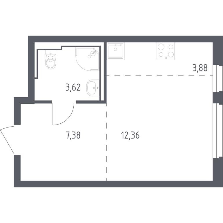 Apartment Sale, 27.24 sq. m. at Ostafevo, Ostafyevskoe Highway, 12к1, Ryazanovskoe Settlement, Moscow, Russia #1 Apartment Sale, 27.24 sq. m. at Ostafevo, Ostafyevskoe Highway, 12к1, Ryazanovskoe Settlement, Moscow, Russia #1