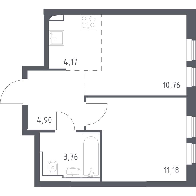 Apartment Sale, 34.77 sq. m. at Ostafevo, Ostafyevskoe Highway, 12к1, Ryazanovskoe Settlement, Moscow, Russia #1
