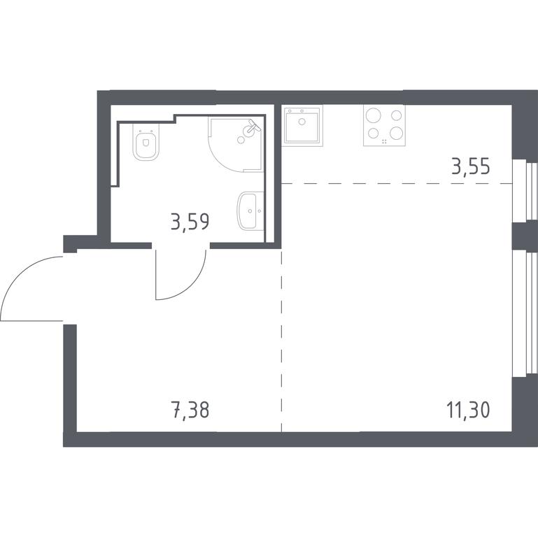 Apartment Sale, 25.82 sq. m. at Ostafevo, Ostafyevskoe Highway, 12к1, Ryazanovskoe Settlement, Moscow, Russia #1 Apartment Sale, 25.82 sq. m. at Ostafevo, Ostafyevskoe Highway, 12к1, Ryazanovskoe Settlement, Moscow, Russia #1