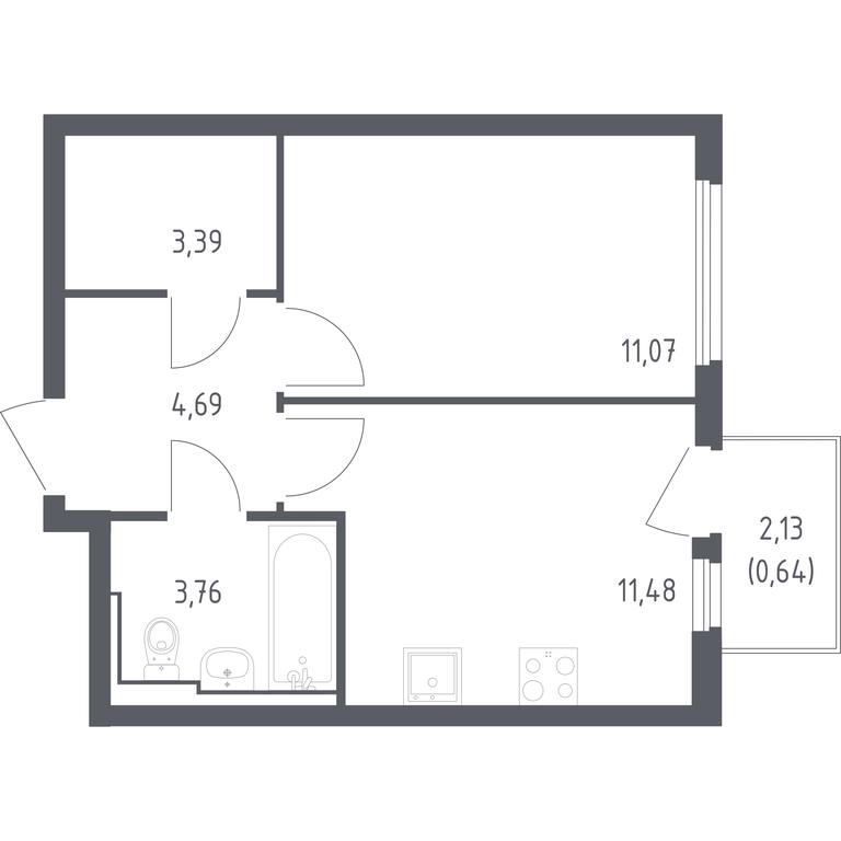 Apartment Sale, 35.03平方米 at Ostafevo, Ostafyevskoe Highway, 12к1, Ryazanovskoe Settlement, Moscow, Russia #1 Apartment Sale, 35.03平方米 at Ostafevo, Ostafyevskoe Highway, 12к1, Ryazanovskoe Settlement, Moscow, Russia #1